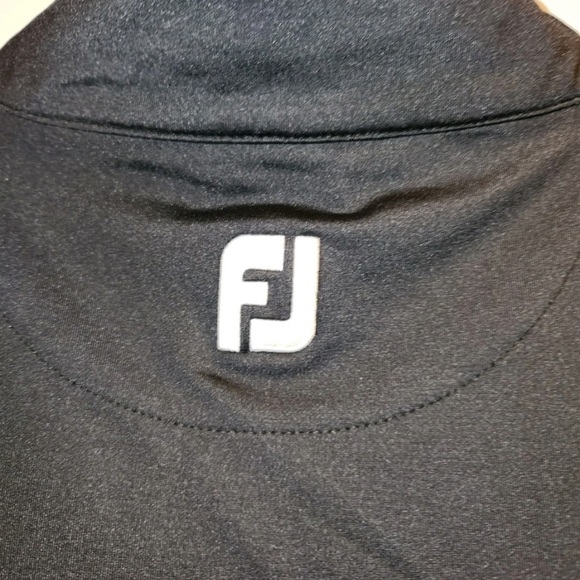 FootJoy FJ Golf Vest Mens Large Sleeveless Black 1/4 Zip Pullover Outerwear - Picture 6 of 6